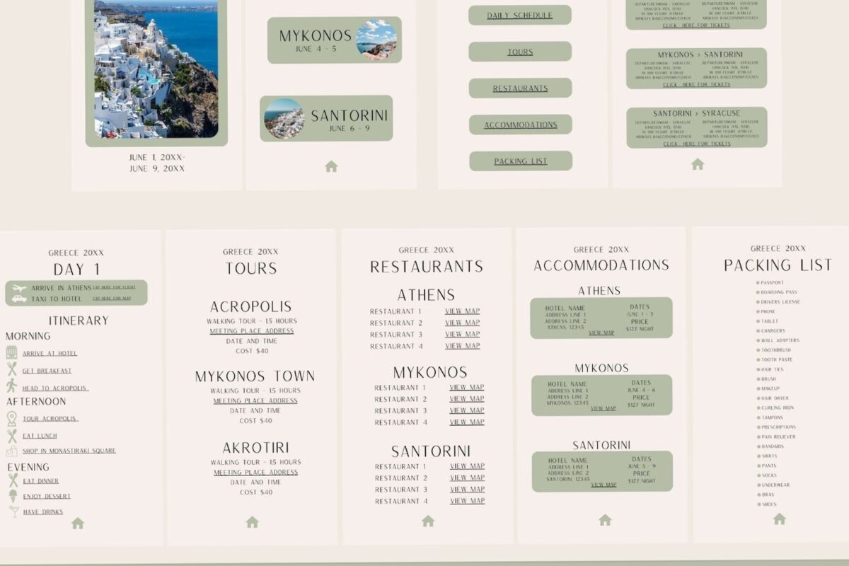 🕯️ 🎀 20-Day Greece Trip Planner with Notion Templates | 2026 efficiency hack