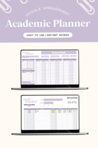 2024-2025 Academic Planner Spreadsheet: College Organization Made Easy — 🖌️ 🖌️ only tool for life admin