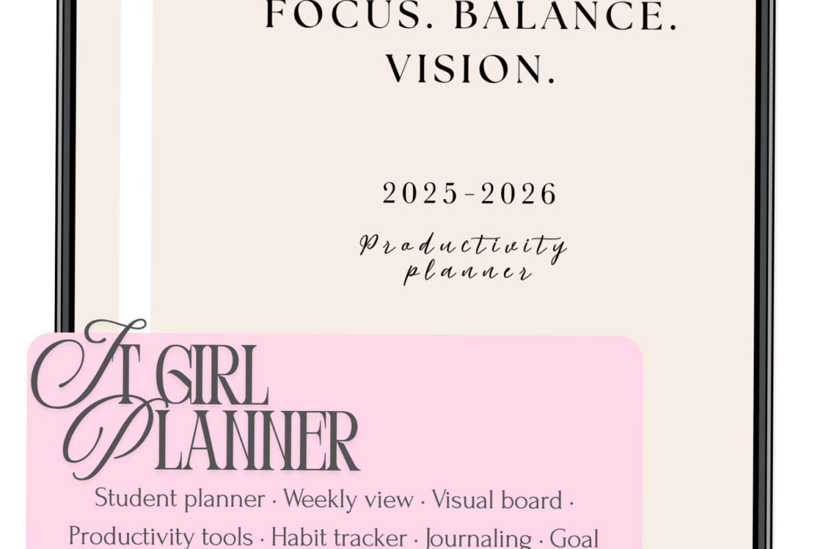 2025-2026 Digital It Girl Planner & Journal | Sep 2025–Jun 2026 — 🎀 ☁️ stay inspired all year long