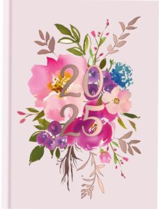 📌 📊 2025 A5 Week to View Diary — Vintage Floral Planner (Pink) | dream life manifestation
