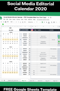 🌸 💍 2026 efficiency hack: Social Media Editorial Calendar 2020 | Budget Templates & Resources for Google Sheets