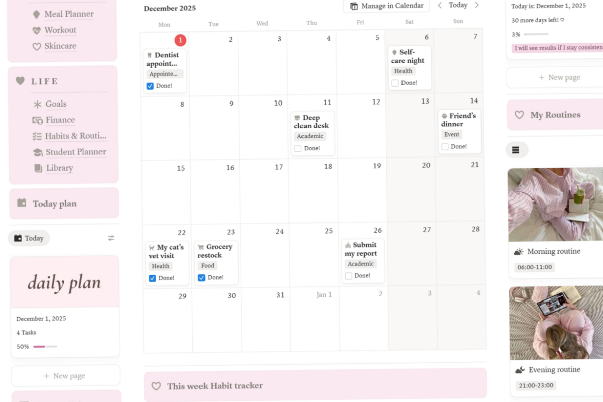 2026 Glow Up Planner | Aesthetic Notion Template for That Girl Era — only tool for life admin — 🖌️ 🌈 game-changing digital system