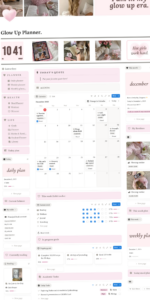 2026 Glow Up Planner | Aesthetic Notion Template for That Girl Era — only tool for life admin — 🖌️ 🌈 game-changing digital system