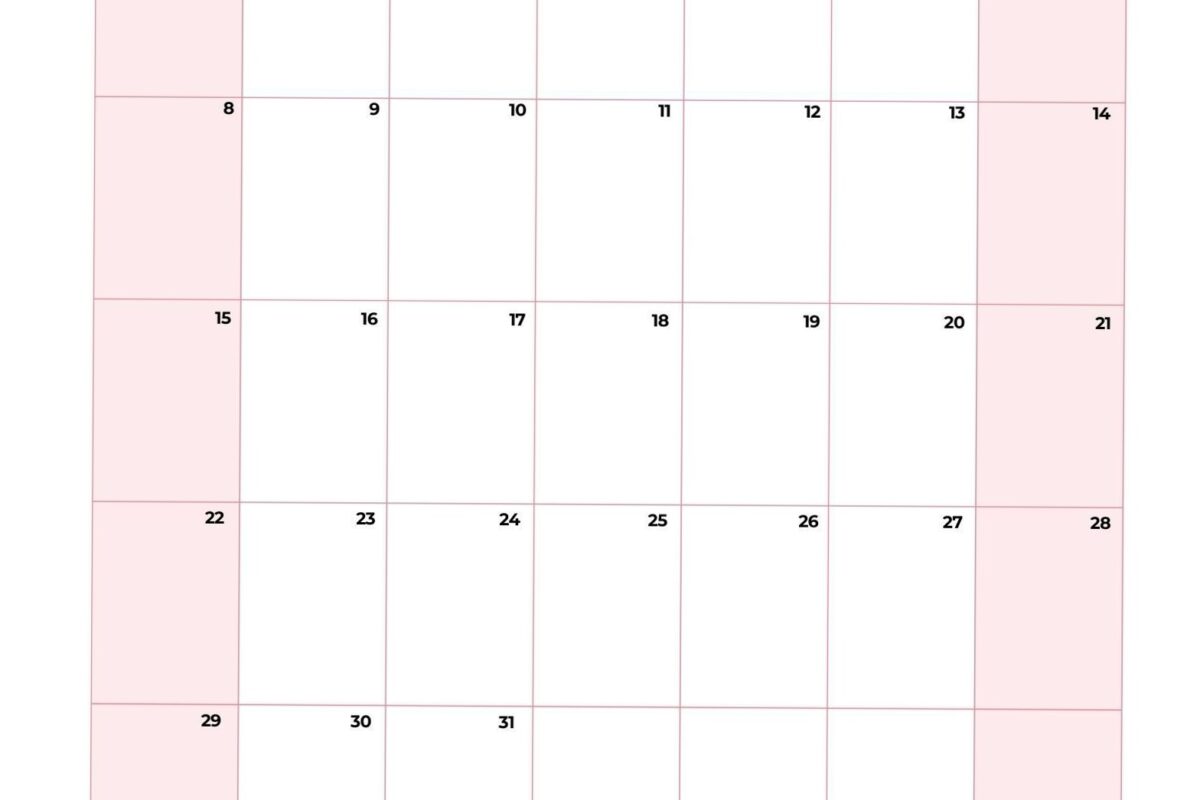 2026 Monthly Calendar Page for Time Management — 📁 🖇️ stay inspired all year long