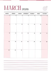 2026 Monthly Calendar Page for Time Management — 📁 🖇️ stay inspired all year long