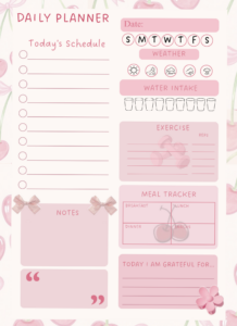 3 Printable Daily Planners + Free Weekly & Monthly PDF — 🍰 🍰 dream life manifestation