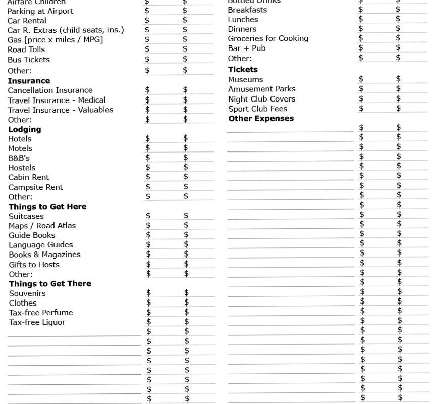 🤍 ✨ 36 Travel Budget Templates & Vacation Planners | stay inspired all year long