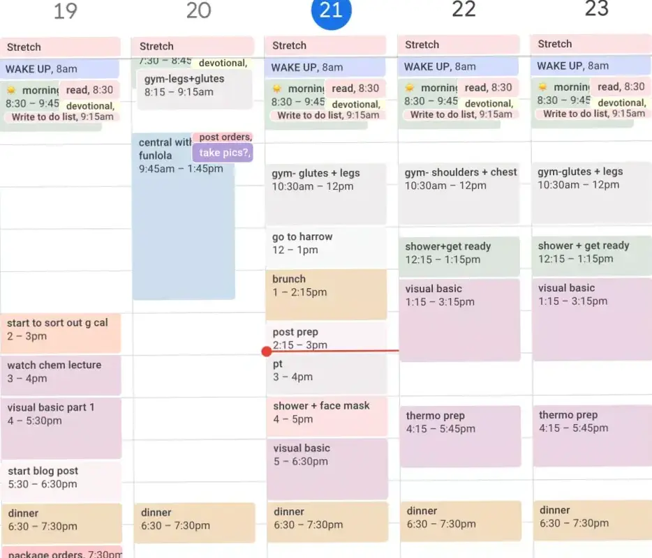 5 Stunning Google Calendar Color Schemes for Style — SOJI — 💎 🖌️ secret to staying productive