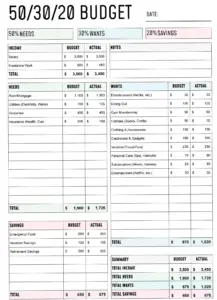 💎 🪄 50/30/20 Budget Template — Digital Investment Planner | dream life manifestation