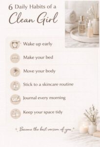 📊 📁 6 Daily Habits of a Clean Girl | Clean Living Tips | secret to staying productive