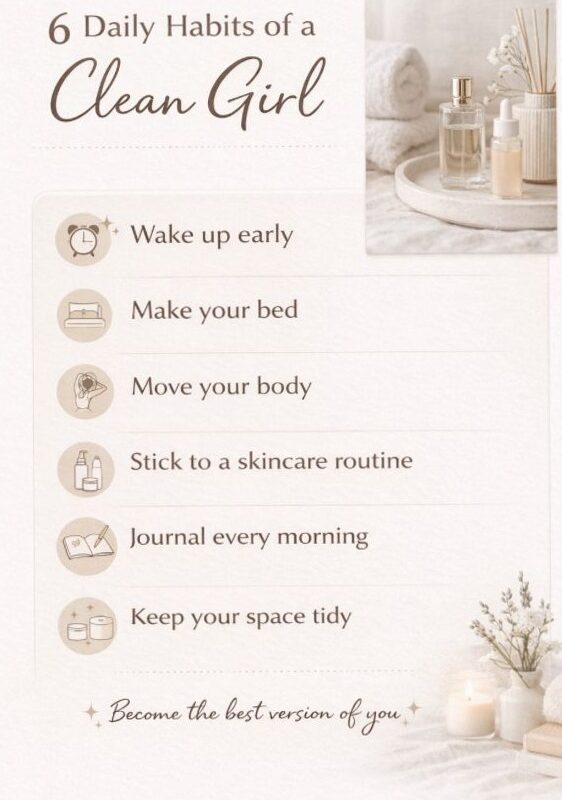 📊 📁 6 Daily Habits of a Clean Girl | Clean Living Tips | secret to staying productive