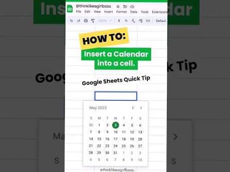 Add Calendar to Google Sheets Cell #googlesheets #tutorial #spreadsheet — 🪄 💎 only tool for life admin