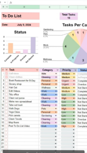 🪄 🖌️ Aesthetic To-Do List Spreadsheet for Google Sheets & Excel | game-changing digital system