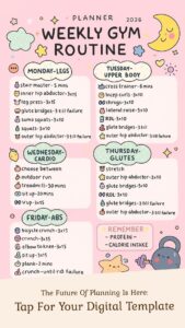 📍 📍 Aesthetic Weekly Planner — Conquer Your Fitness Goals with Delight | stay inspired all year long