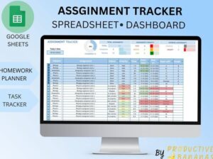 Assignment Tracker | Google Sheets | Homework Planner | Study Tools — 📅 📌 seamless organization hack