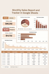 Automated Sales Tracker & Dashboard in Google Sheets — 📝 📝 seamless organization hack