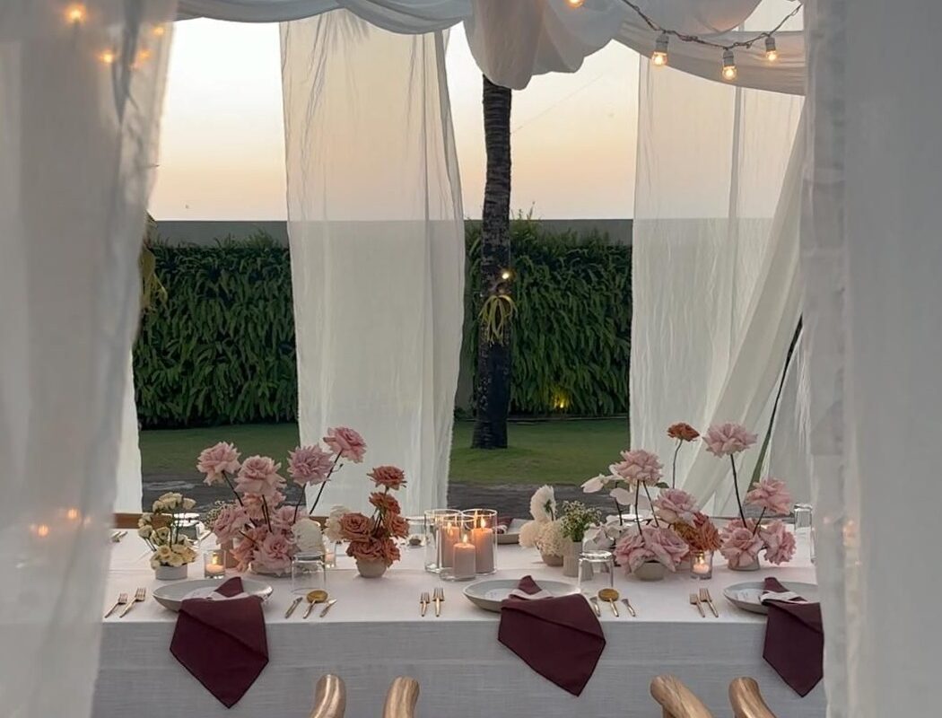 Bali Wedding Reception Inspo 2024: Garden Draping Elegance — 🤍 🤍 secret to staying productive
