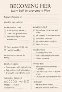 🕯️ 🤍 Becoming Her Daily Planner | Wellness & Self-Improvement for Women | stay inspired all year long