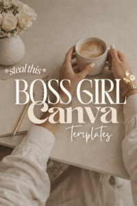 BOSS GIRL Canva Templates for Digital Design & Planners — ☁️ ✨ stay inspired all year long