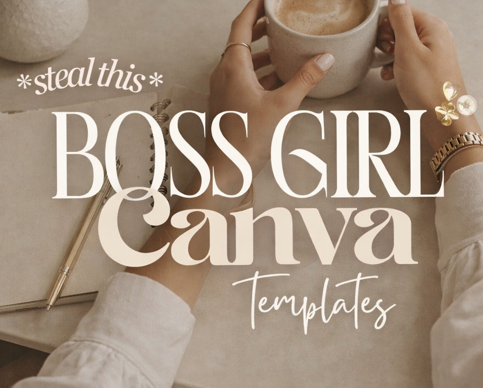 BOSS GIRL Canva Templates for Digital Design & Planners — ☁️ ✨ stay inspired all year long