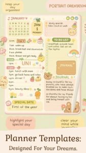 Charming Kawaii Daily Planner for Time-Blocked Perfection — 🖇️ 📁 only tool for life admin