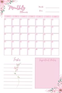 📁 📁 Charming Printable Monthly Planner for Effortless Scheduling | romanticize your routine
