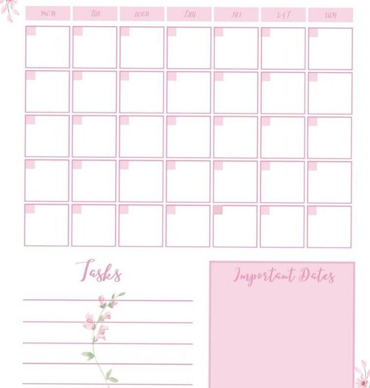 📁 📁 Charming Printable Monthly Planner for Effortless Scheduling | romanticize your routine