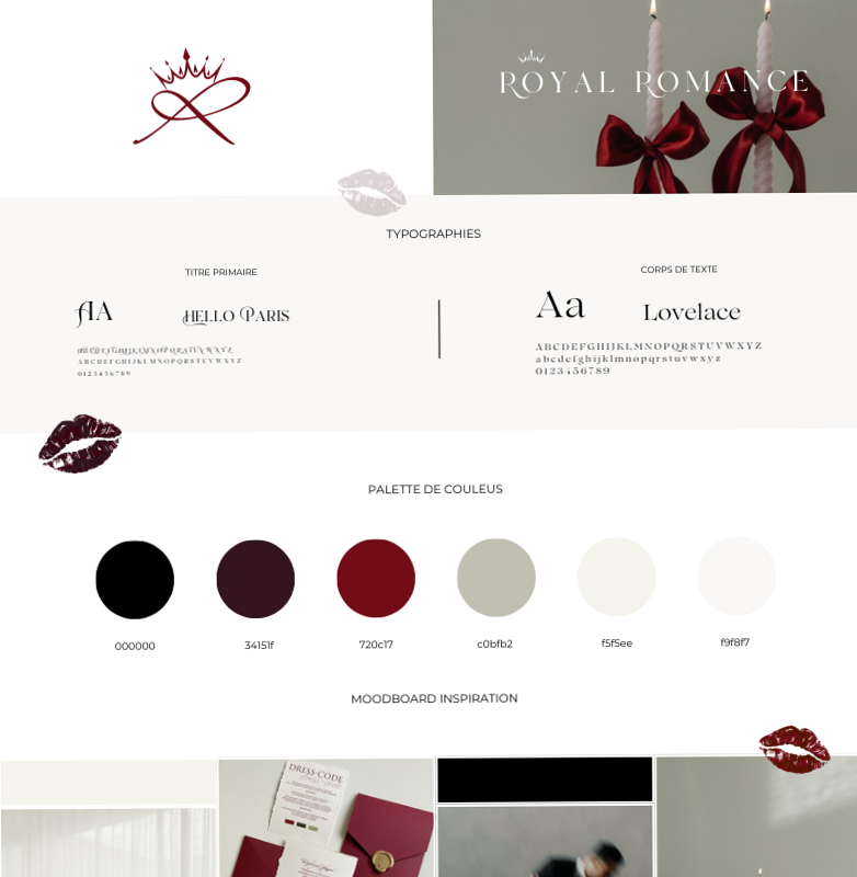 Charte graphique & branding luxe pour wedding planner — 💎 🌈 stay inspired all year long