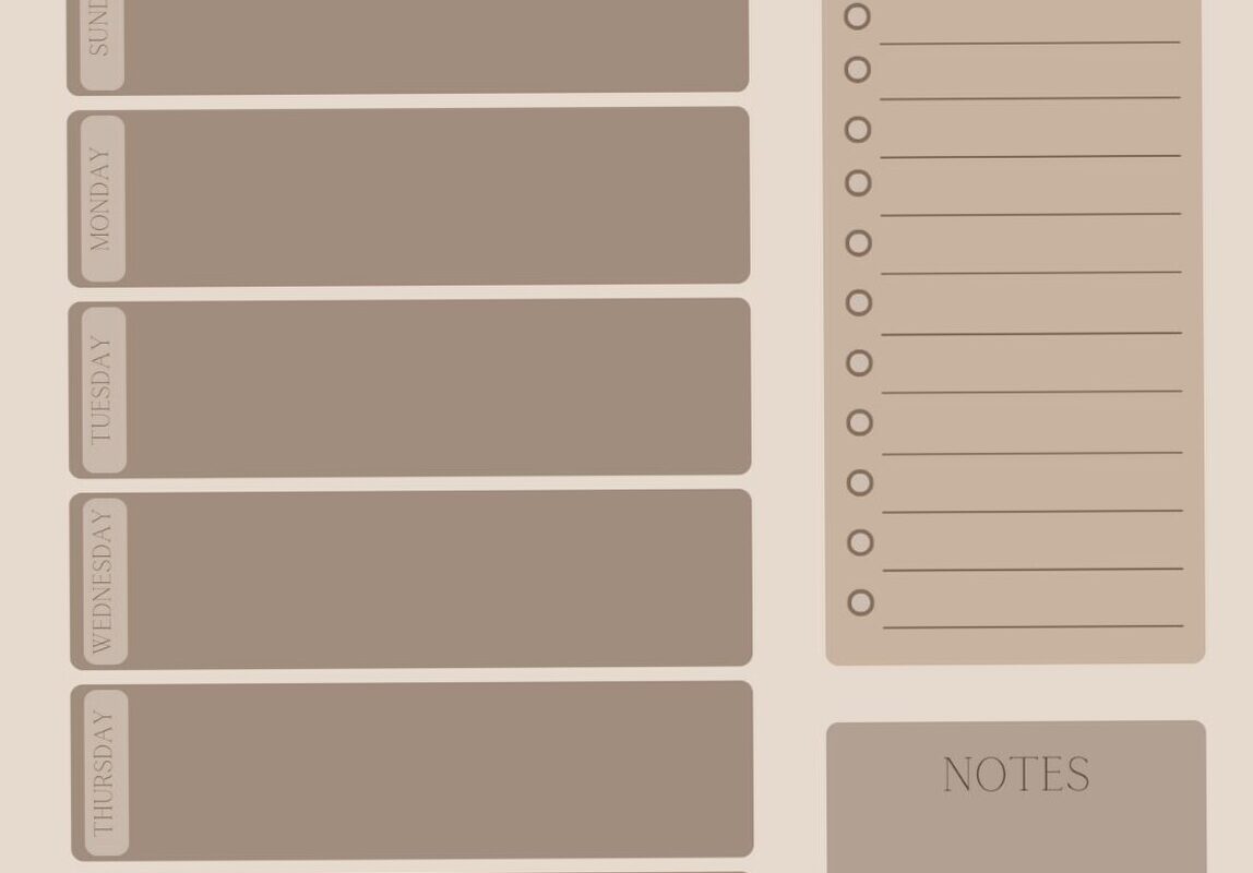 👰 👰 Clean Aesthetic Weekly Planner 745×1138 | romanticize your routine