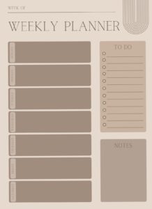 👰 👰 Clean Aesthetic Weekly Planner 745×1138 | romanticize your routine