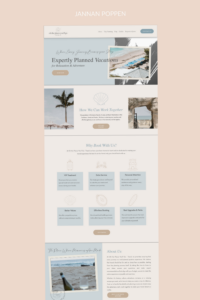 Coastal Website Design for Travel Brand — 🌸 💌 secret to staying productive