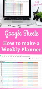 📌 🖇️ Create a Weekly Planner with Google Sheets | Free Digital Template | stay inspired all year long