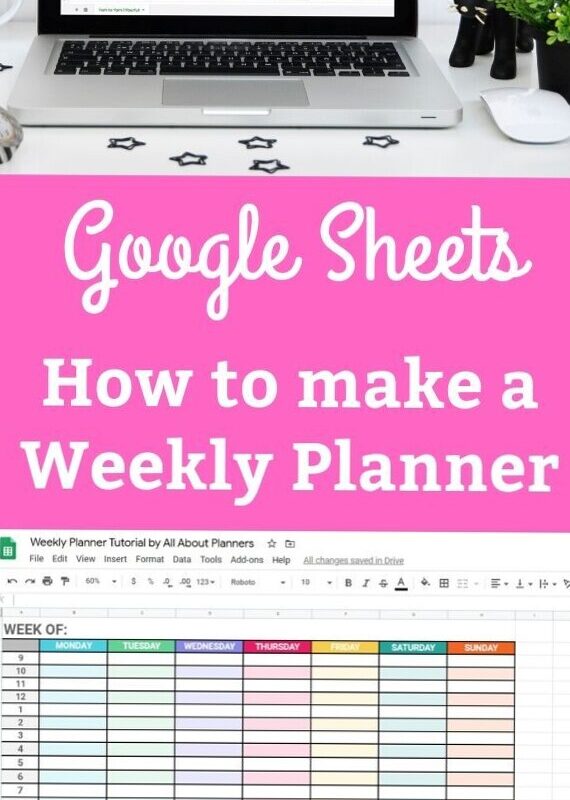 📌 🖇️ Create a Weekly Planner with Google Sheets | Free Digital Template | stay inspired all year long