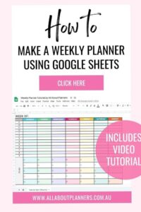 📌 📅 Create a Weekly Planner with Google Sheets for Free | secret to staying productive