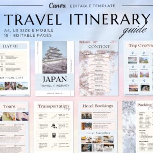 🎨 🖌️ Create Your Perfect Travel Itinerary with Editable Templates & Stylish Design | no-stress tracker