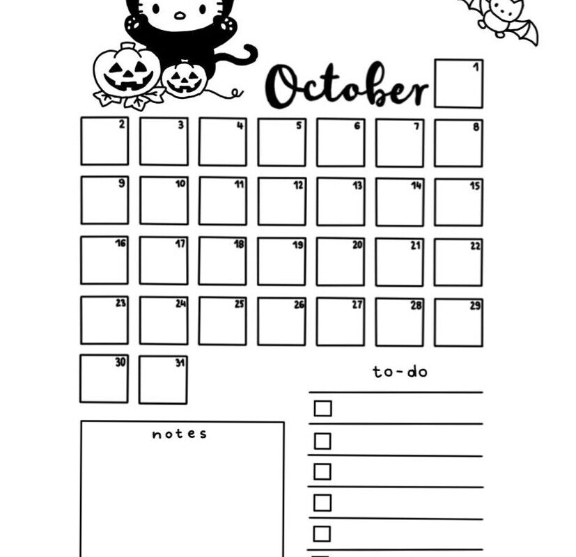 🌿 ☁️ Creative Assets & Planner Designs for October 2023 | stay inspired all year long