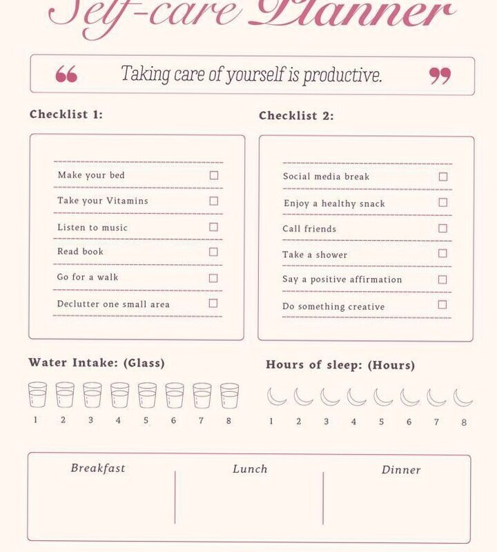 🎨 🌈 Cute Aesthetic Monthly Planner with 7-Day Self Care & Wellness Journals | secret to staying productive