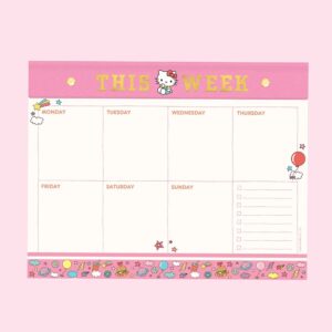 🌿 ✨ Cute Hello Kitty Weekly Desk Pad for Kawaii Planners & School Org | dream life manifestation