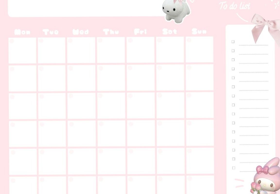 🍰 💍 Cute Monthly Planner — Original Digital Design | romanticize your routine