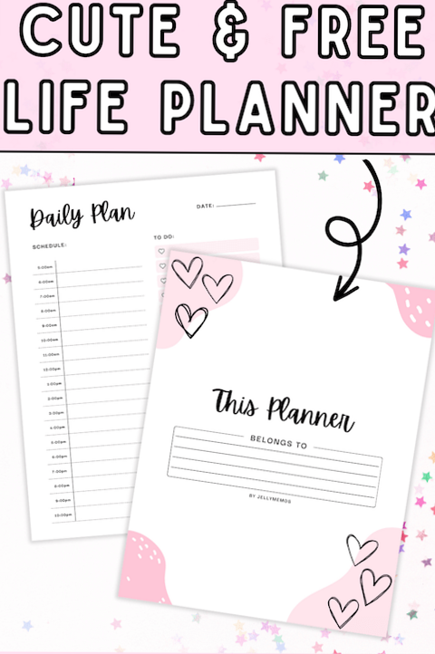🌈 🎨 CUTE Printable Planner! Pink & Girly Planner Pages — JellyMemos | stay inspired all year long