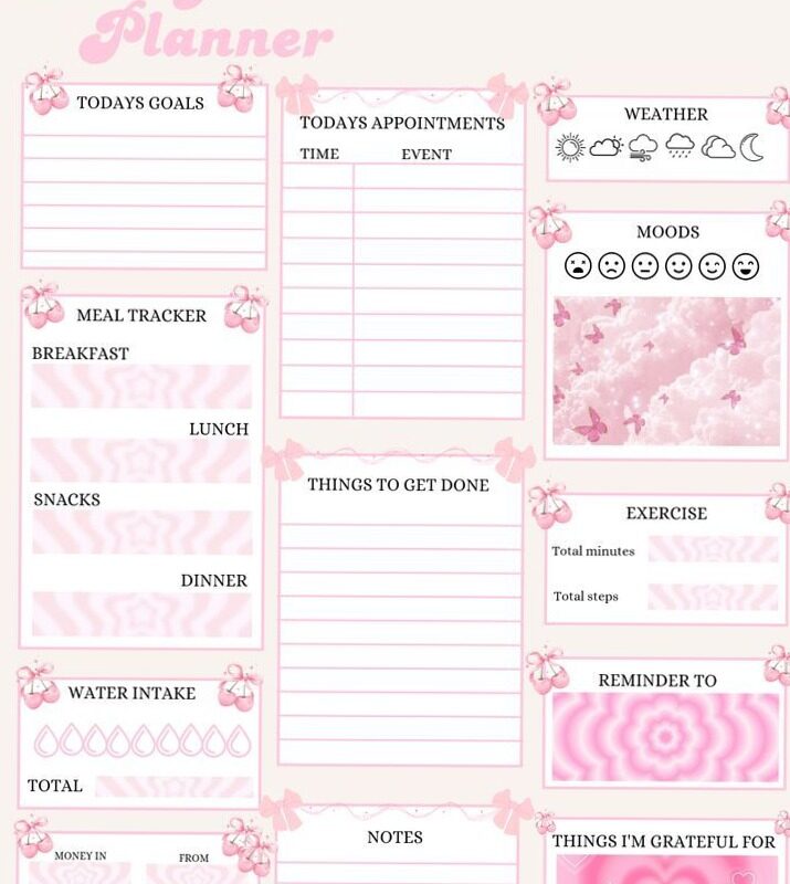 Daily Affirmation Planner Canva Template for Motivation & Growth — 🥂 💍 stay inspired all year long