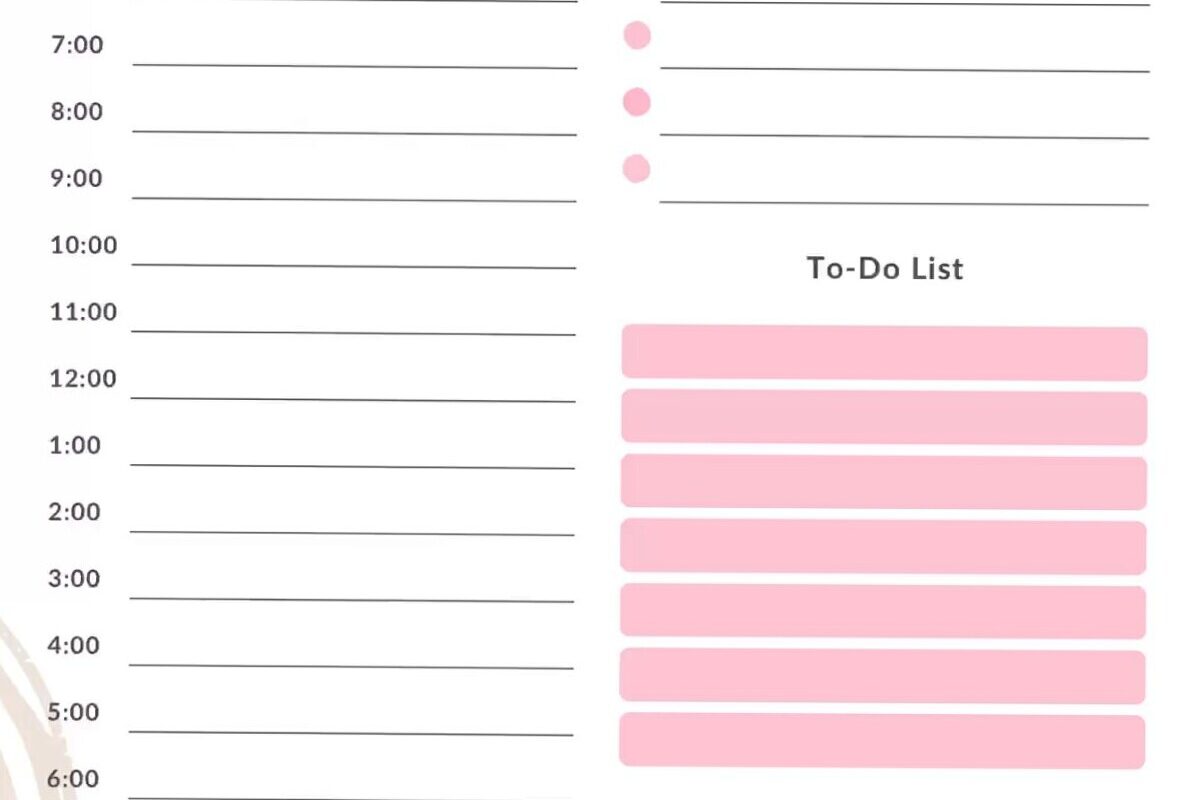 Daily Life Planner with Floral Elegance — 👰 🌸 dream life manifestation