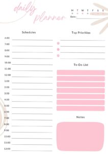 Daily Life Planner with Floral Elegance — 👰 🌸 dream life manifestation