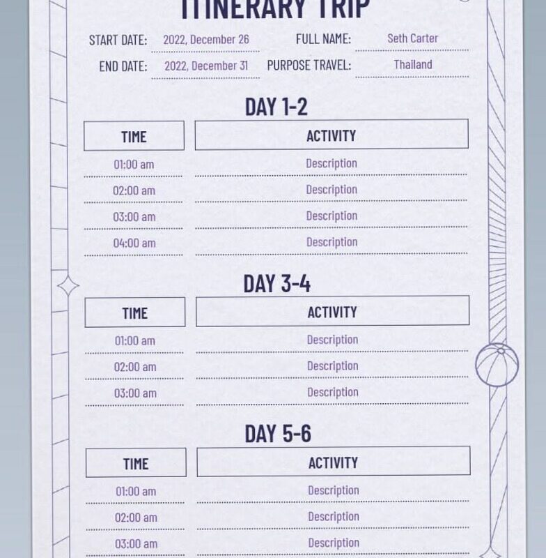 📁 🖇️ Design Your Dream 6-Day Trip with Free Planner Template | seamless organization hack