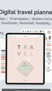 Digital Travel Planner & Itinerary for Goodnotes — 💍 🌸 no-stress tracker