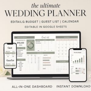 Digital Wedding Planner: Checklist, Timeline & Guest List Organizer — 💍 💍 no-stress tracker