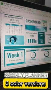 Digital Weekly Planner | 5-Week To-Do List with Checkboxes | Google Sheet & Excel Task Tracker — 💌 🌸 ultimate printable checklist