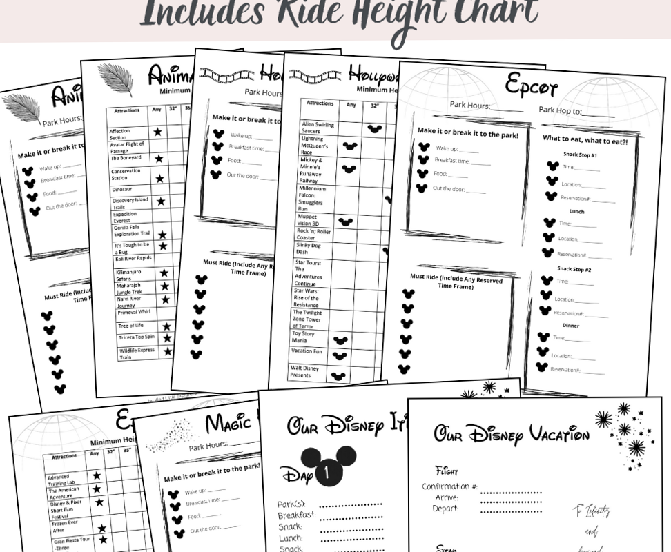 Disney World Vacation Planner Free Printable — 📍 🪄 secret to staying productive