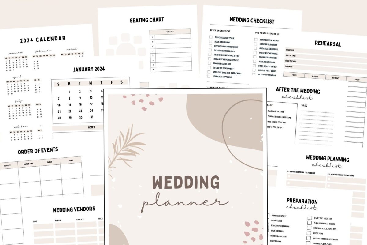 ✨ 🤍 DIY Wedding Planner Bundle & Printable Planning Book | romanticize your routine