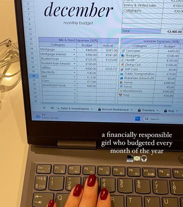 🌿 ✨ dream life manifestation: 2025 Google Sheets Budget Template for Digital Design & Planners